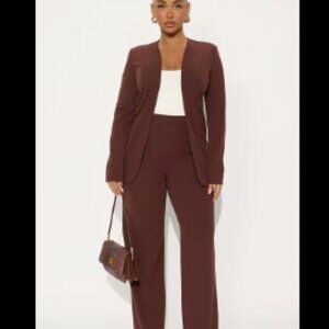 Fashion Nova Payin' It Forward Wide Leg Pant Set